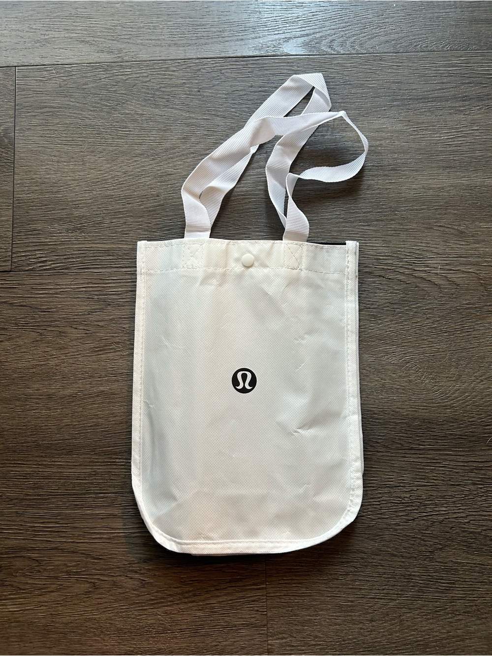 Lululemon Small White Logo Tote Bag